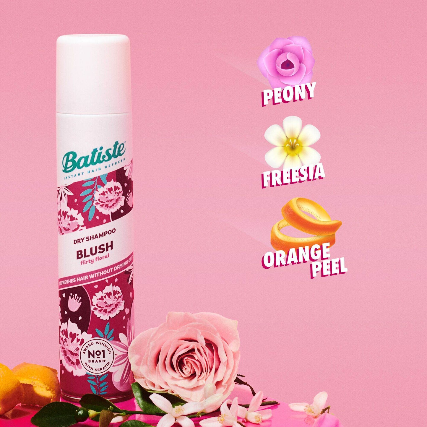 Batiste Dry Shampoo Blush Flirty Floral, 200 ml / 120 g
