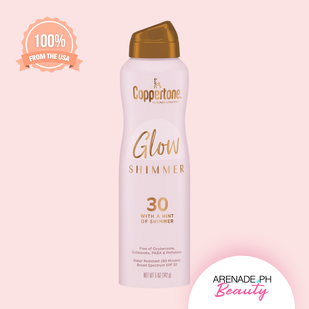 Coppertone Glow With Shimmer Sunscreen Spray Broad Spectrum SPF 30, 142 g /  5 oz