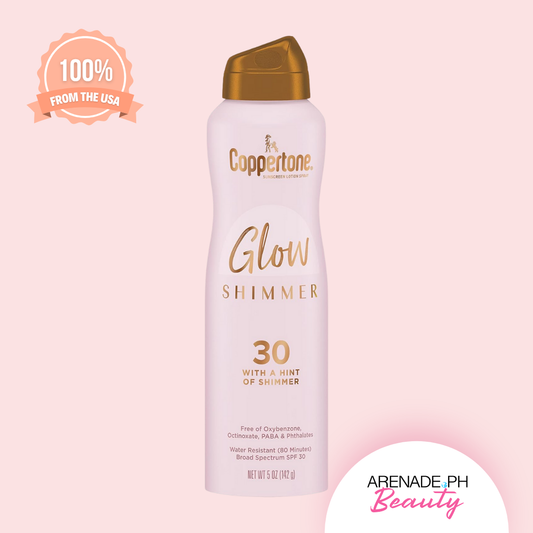 Coppertone Glow With Shimmer Sunscreen Spray Broad Spectrum SPF 30, 142 g /  5 oz