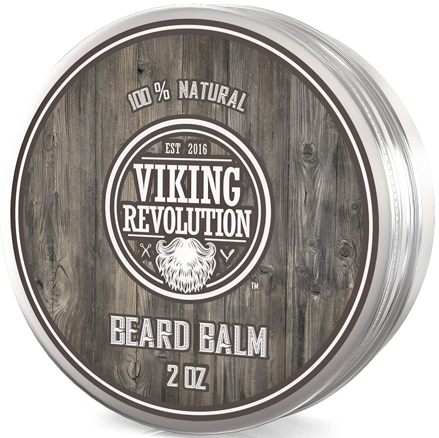 Viking Revolution Beard Balm with Argan Oil & Mango Butter, Citrus Scent Leave-In Conditioner Wax, 2 oz.