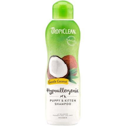 Tropiclean Hypoallergenic Puppy and Kitten Shampoo Natural Ingredients Gentle Coconut  20 fl. oz