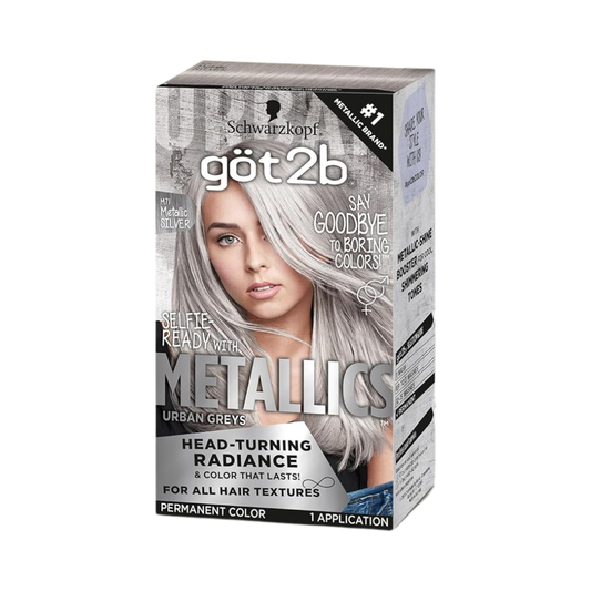 Schwarzkopf Got2B Metallics Permanent Hair Color, 1 Application