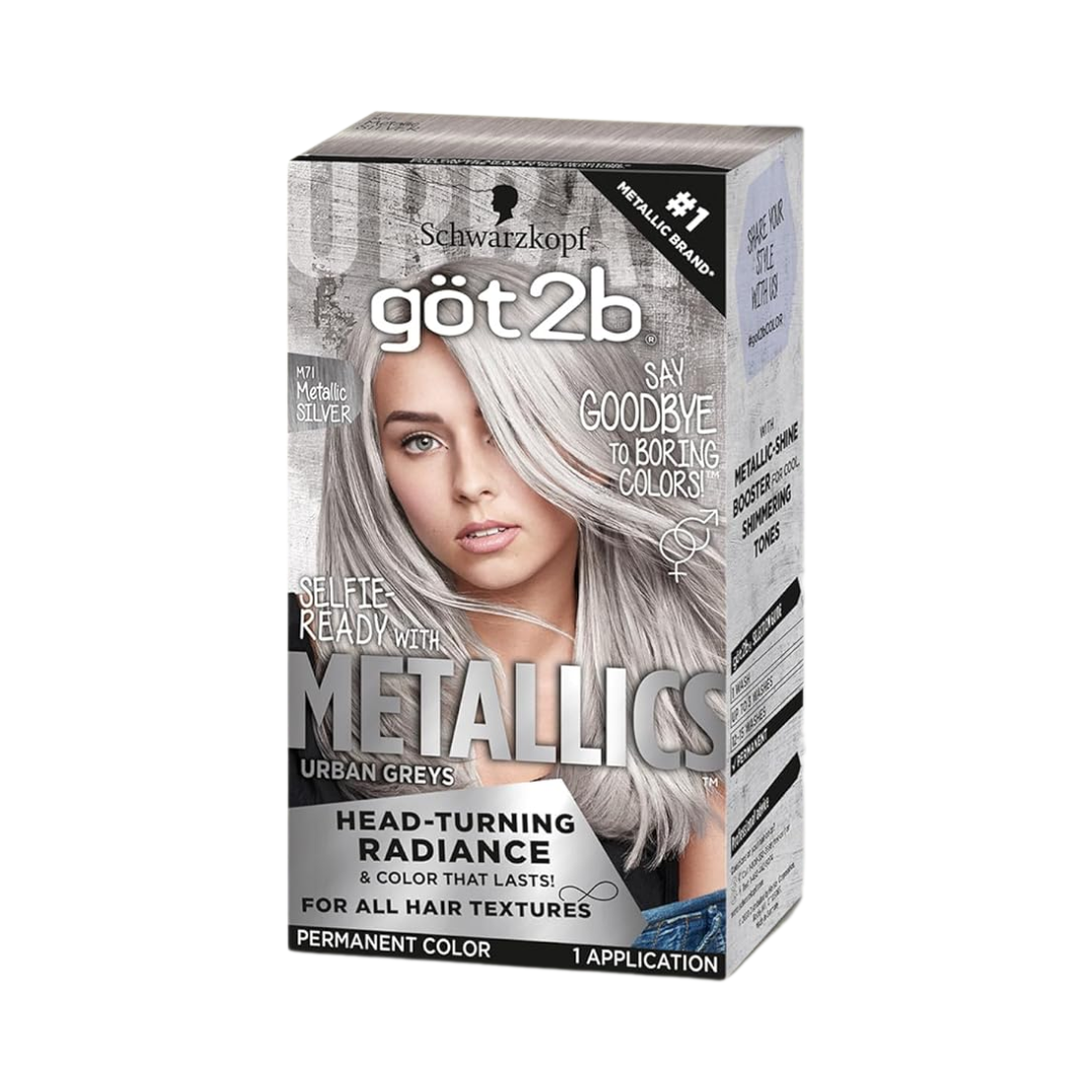 Schwarzkopf Got2B Metallics Permanent Hair Color, 1 Application