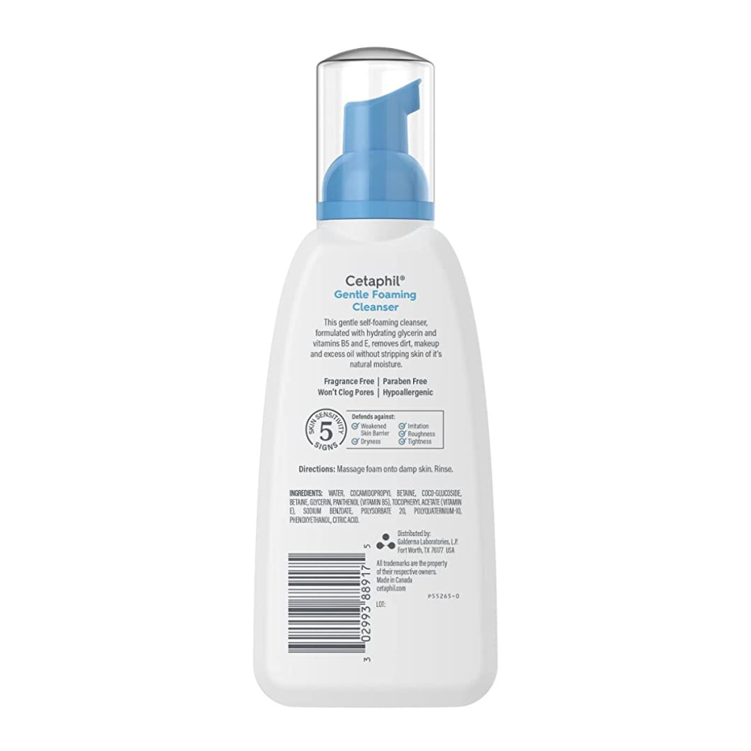Cetaphil Gentle Foaming Cleanser for Normal to Dry Skin, 8 oz / 237 ml