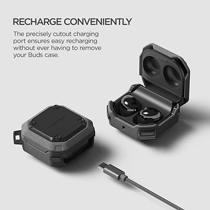 VRS Design Galaxy Buds Series Active Galaxy Buds 2/Pro/Live Case (Sand Stone Black)