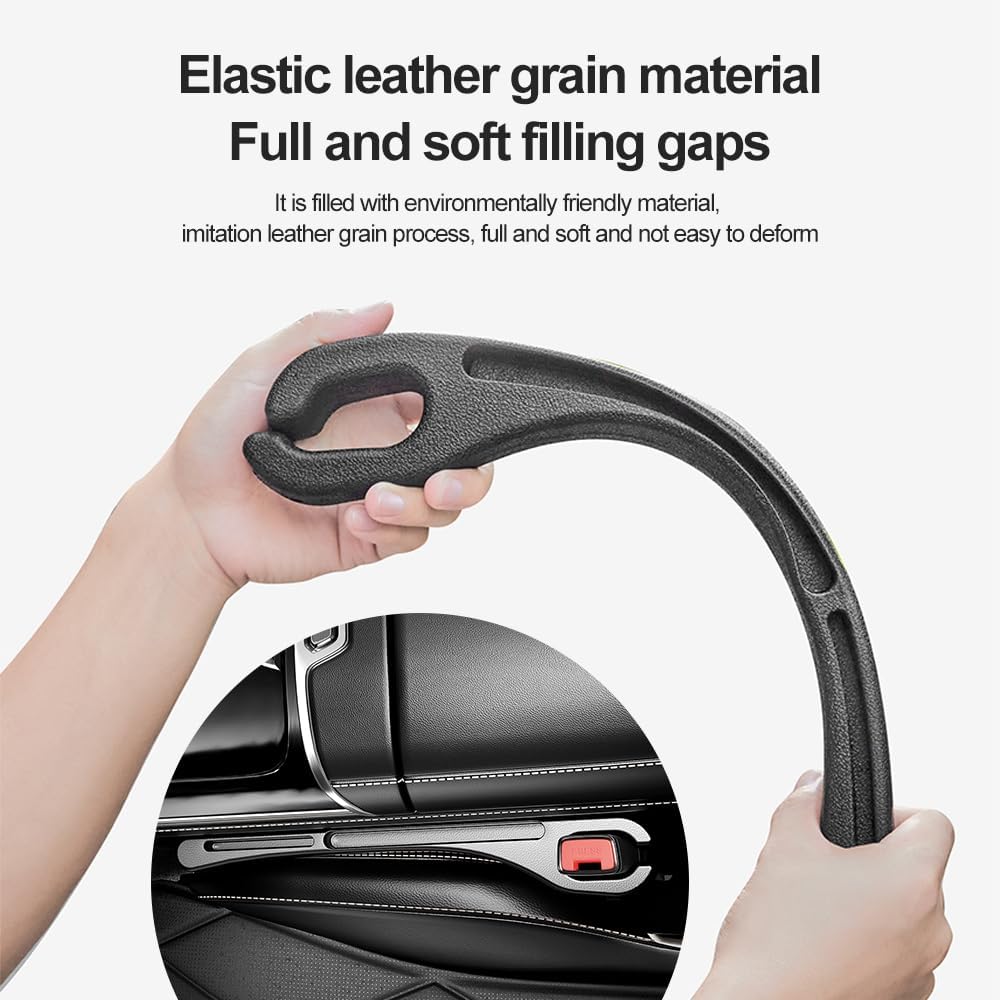 Car Seat Gap Filler Organizer, Black, 2 Pack