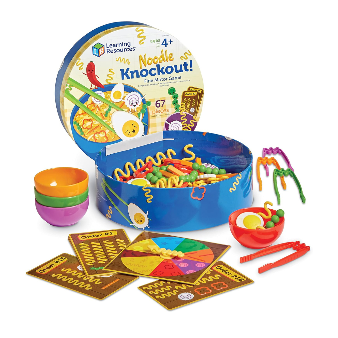 Learning Resources Noodle Knockout Fine Motor Game Ages 4+ (67 Pieces)