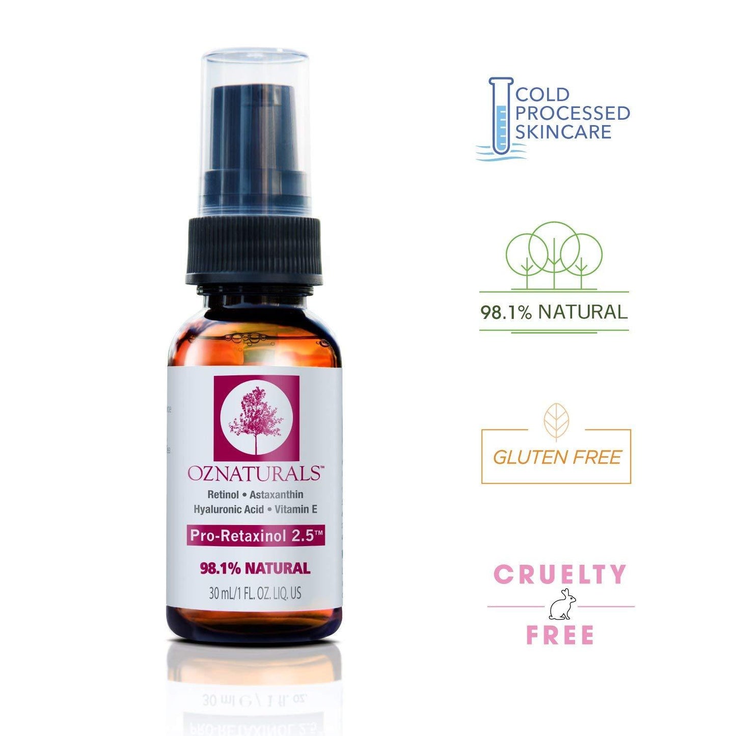 OZ Naturals Pro-Retaxinol 2.5 Facial Serum (30 ml / 1 fl. oz)