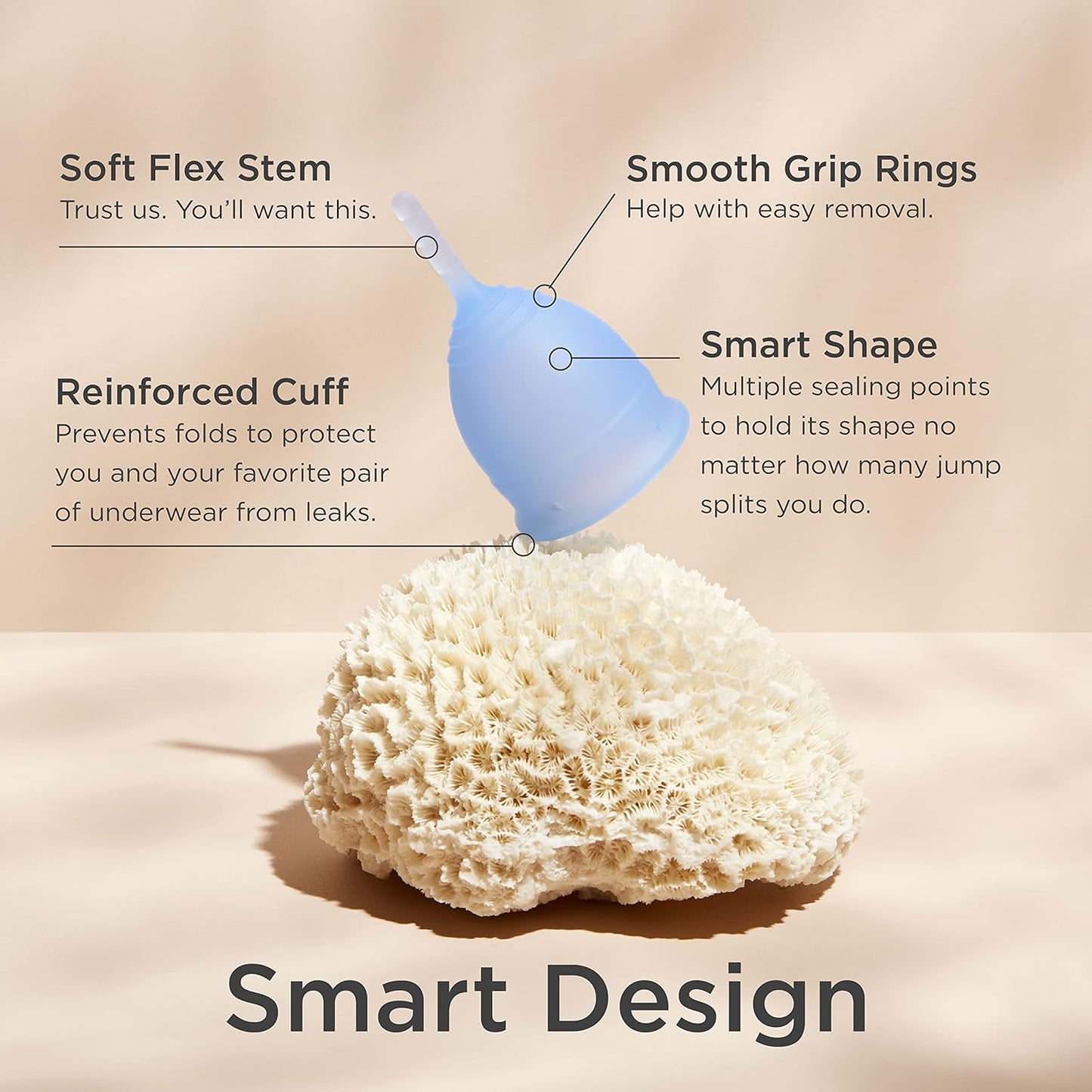 Saalt Menstrual Cup Regular Size Ocean Blue, 1 Count