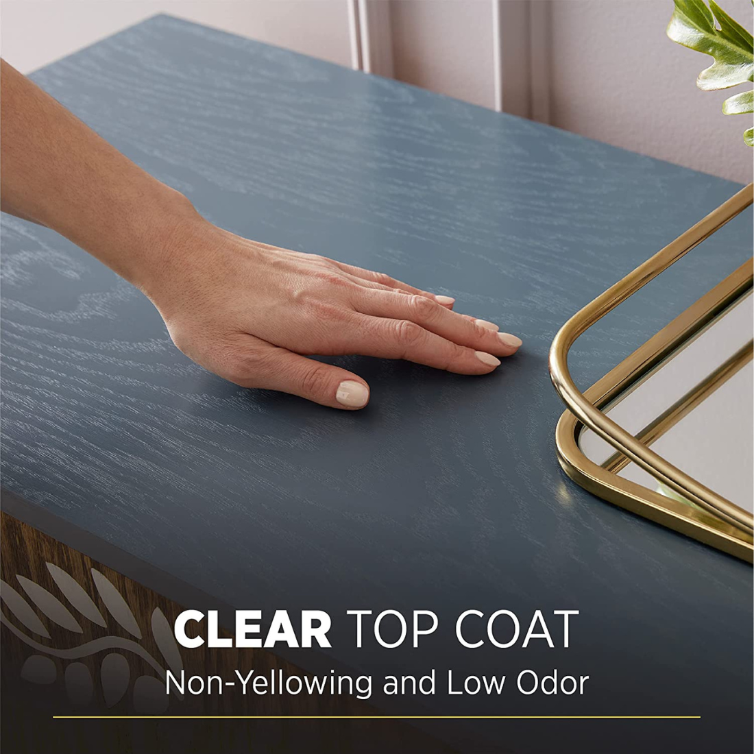 Minwax Premium Water - Based Polycrylic Crystal Clear Top Coat Clear Gloss 8 Fl Oz (236ml)