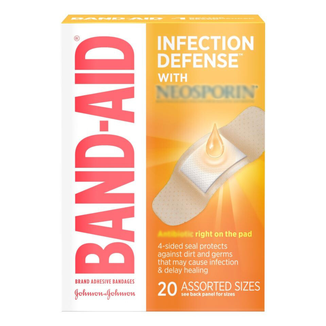 Band-Aid Adhesive Bandages Infection Defense 20 Assorted Sizes