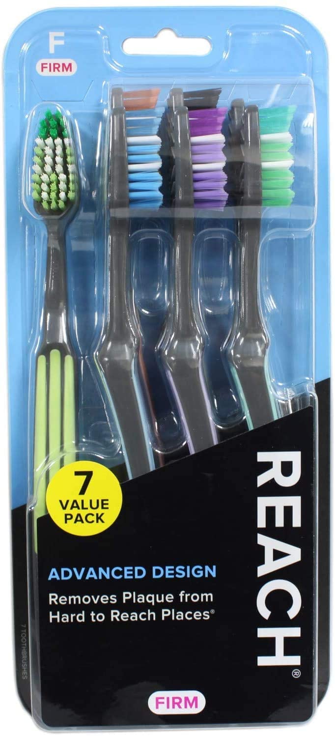 REACH Advanced Design FIRM Toothbrush, 7 Value Pack