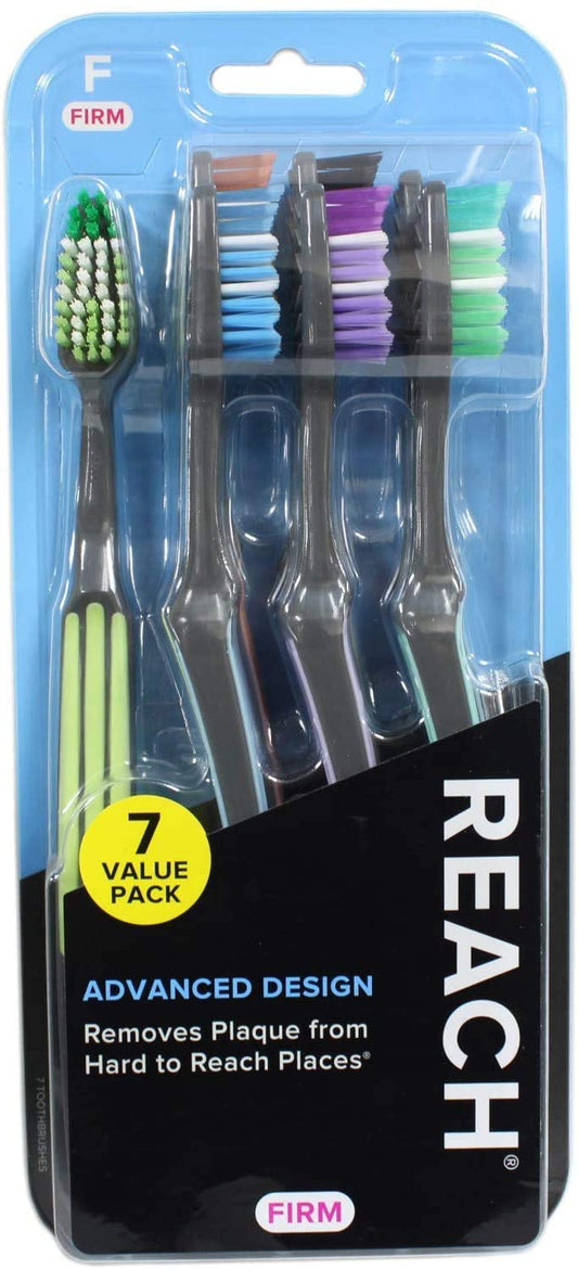 REACH Advanced Design FIRM Toothbrush, 7 Value Pack