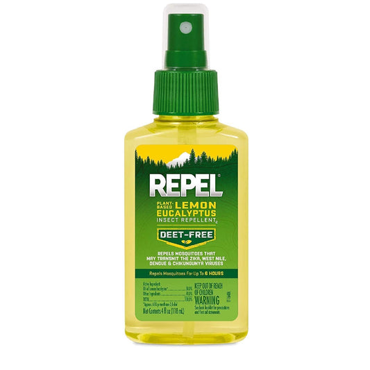 REPEL Plant-Based Lemon Eucalyptus Insect Repellent, Pump Spray, 4-Ounce