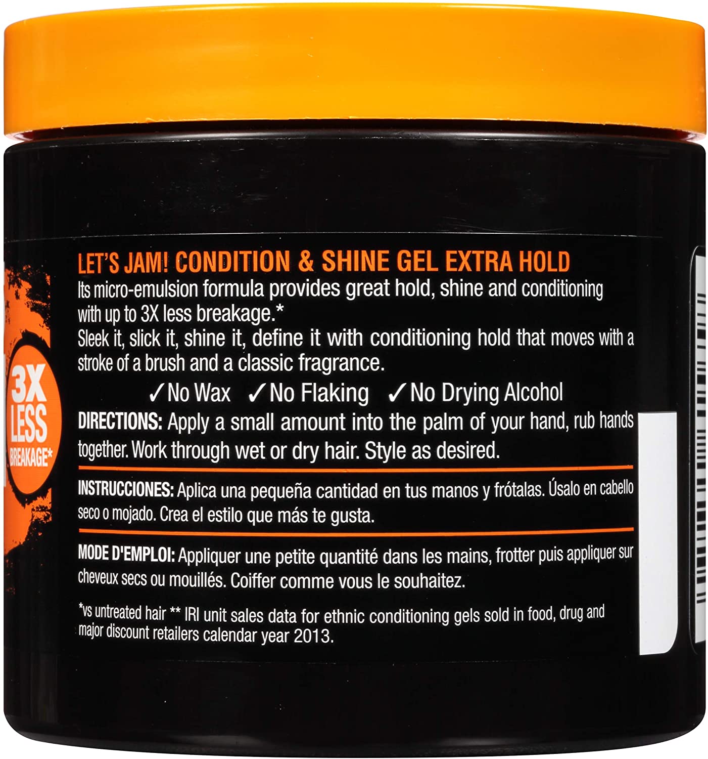 SoftSheen-Carson Let's Jam! Condition & Shine Gel Extra Hold, 4.4 oz. / 125g