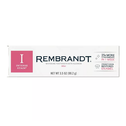 Rembrandt Intense Stain Whitening Toothpaste with Fluroride, Mint, 99.2 g / 3.5 oz.