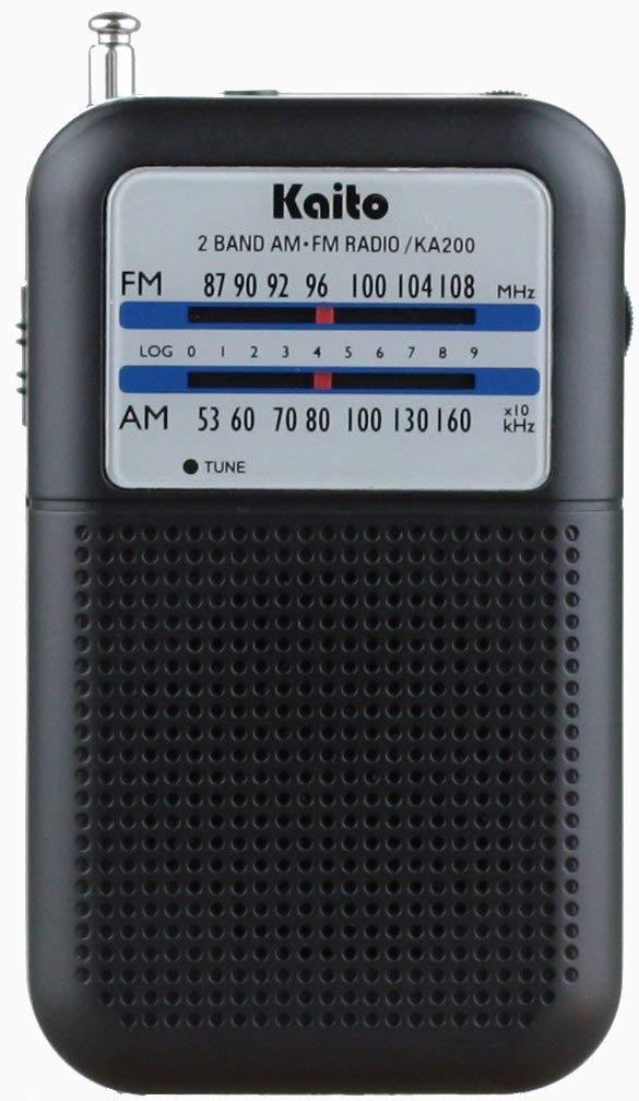 Kaito KA200 Pocket AM/FM Radio (Black)