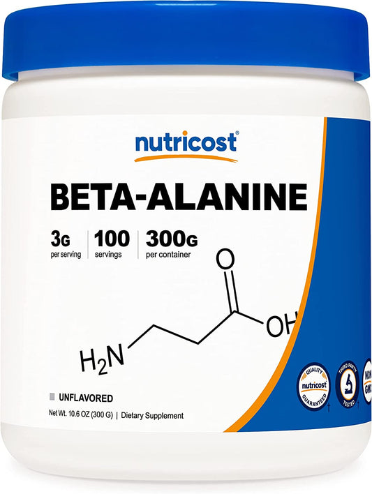 Nutricost Beta Alanine Powder Unflavored, 10.6 oz. / 300g