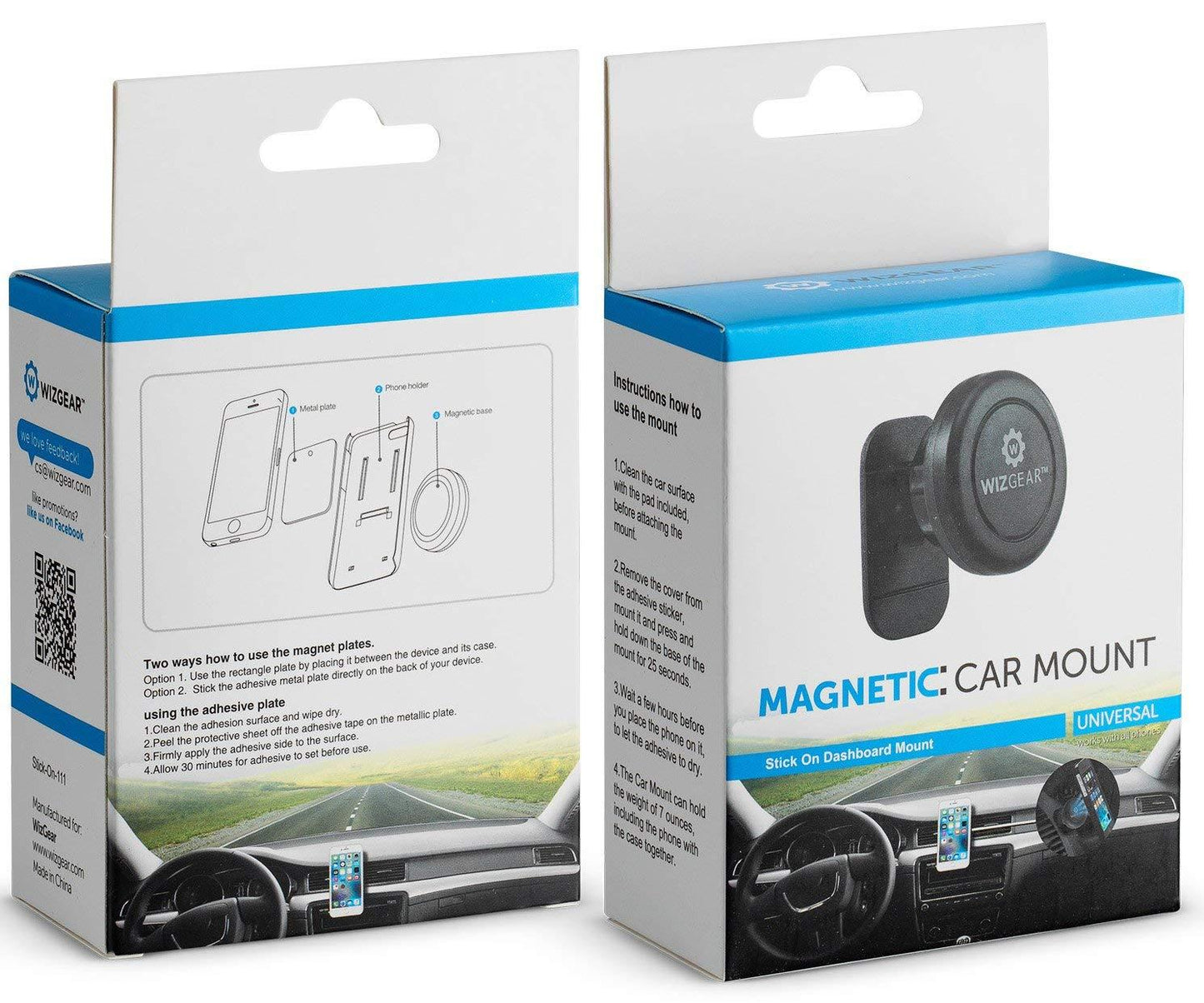 WizGear Universal Stick On Dashboard Magnetic Car Mount NO BOX