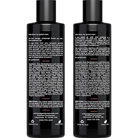 Beard Shampoo and Conditioner for Beard Growth | Beard Wash and Conditioner with Biotin 4oz
