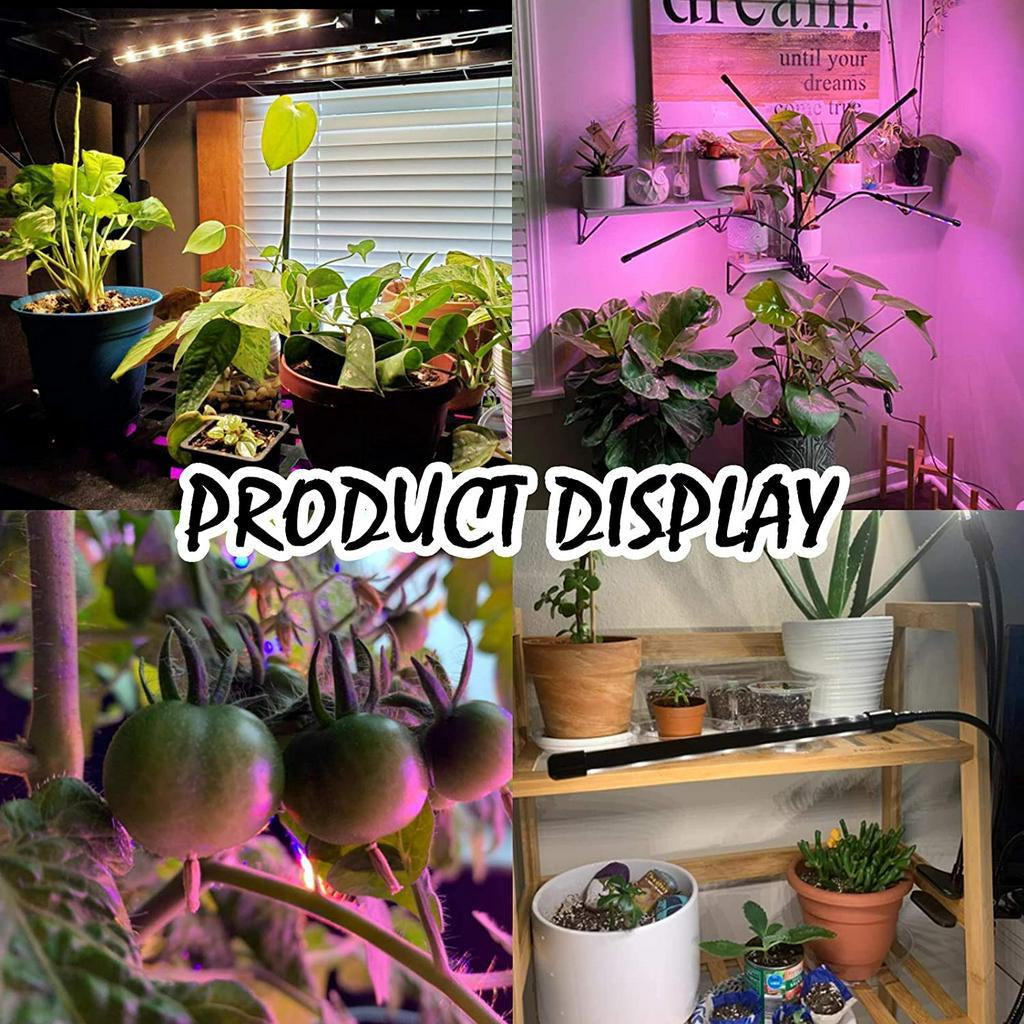 Grow Light for Indoor Plants - Upgraded Version 80 LED Lamps with Full Spectrum, 3/9/12H