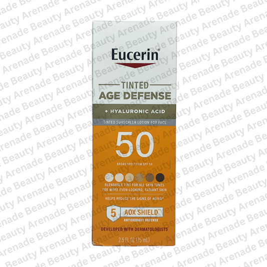 Eucerin Tinted Age Defense Sunscreen Lotion SPF 50, 2.5 fl. oz. / 75 ml