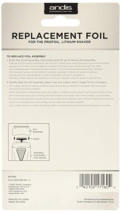 Andis Replacement Foil For The Profoil & Lithium Shaver #17160