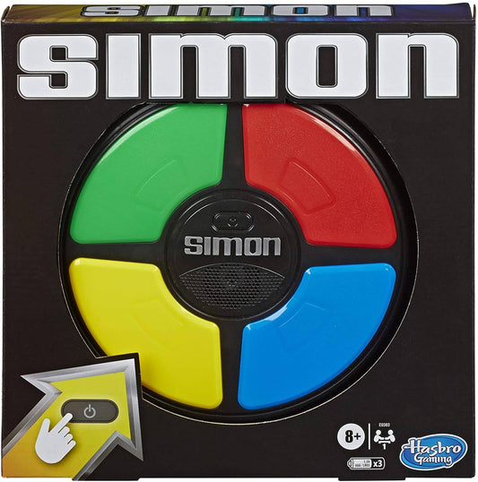 Hasbro SIMON Handheld Electronic Memory Game E9383 with Lights and Sounds for Kids Ages 8+