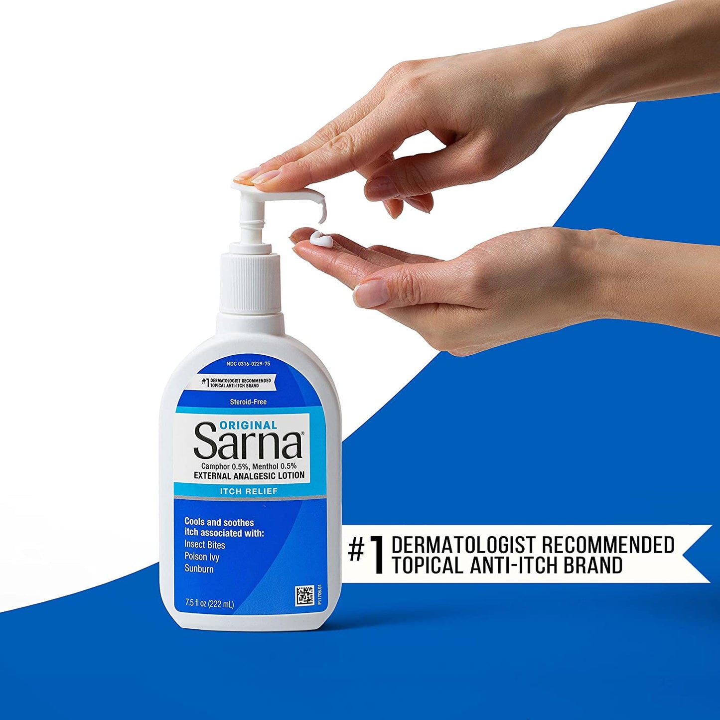 Sarna Original External Analgesic Lotion Anti-Itch, 7.5 fl.oz / 222ml