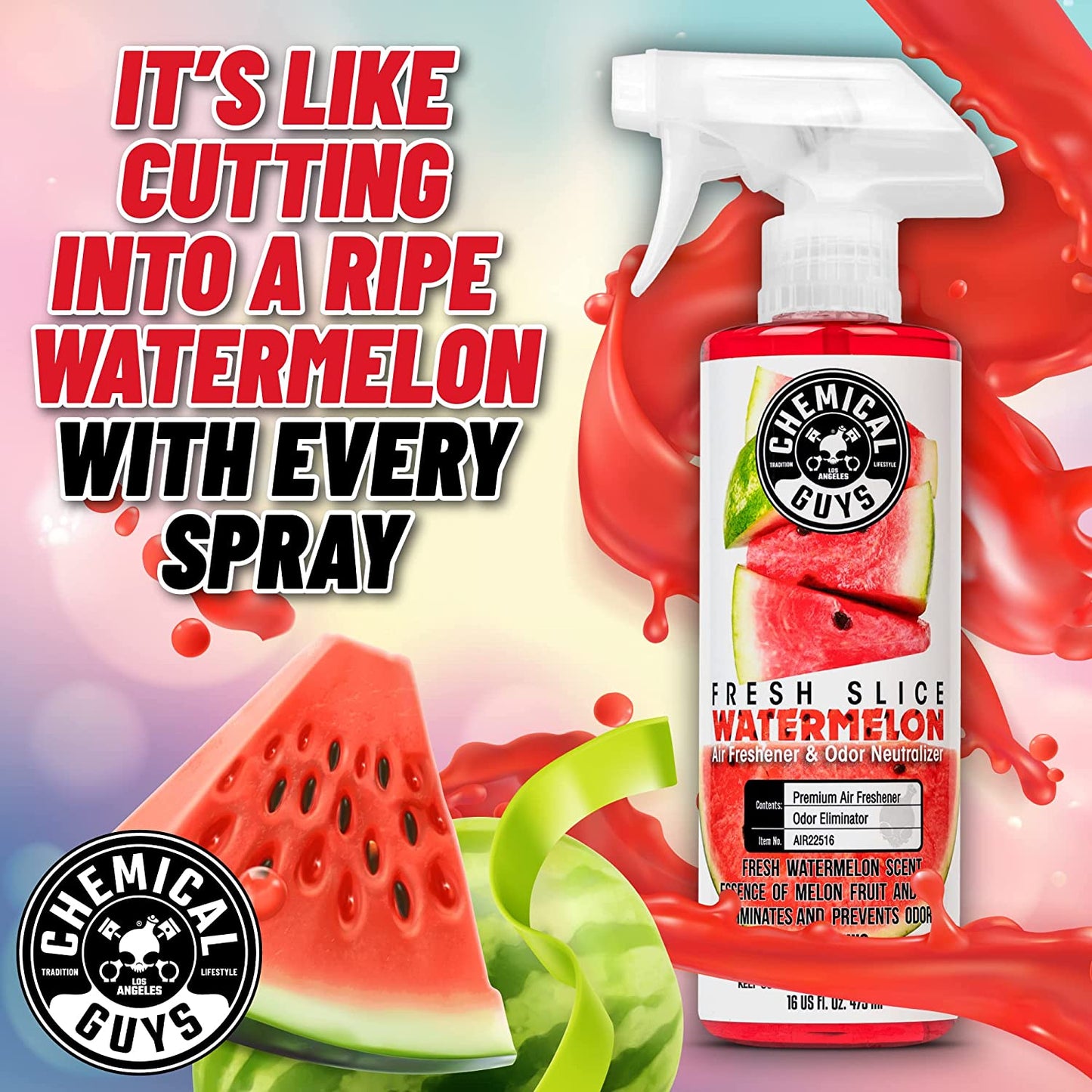 Chemical Guys Fresh Slice Watermelon AIR22516 Air Freshener & Odor Neutralizer - 473ml