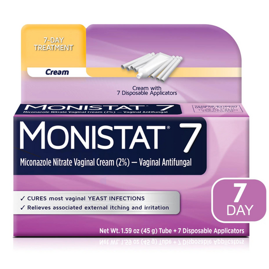 Monistat 7 Day Treatment Cream Vaginal Antifungal 1 tube 45g (7 Disposable Applicators)