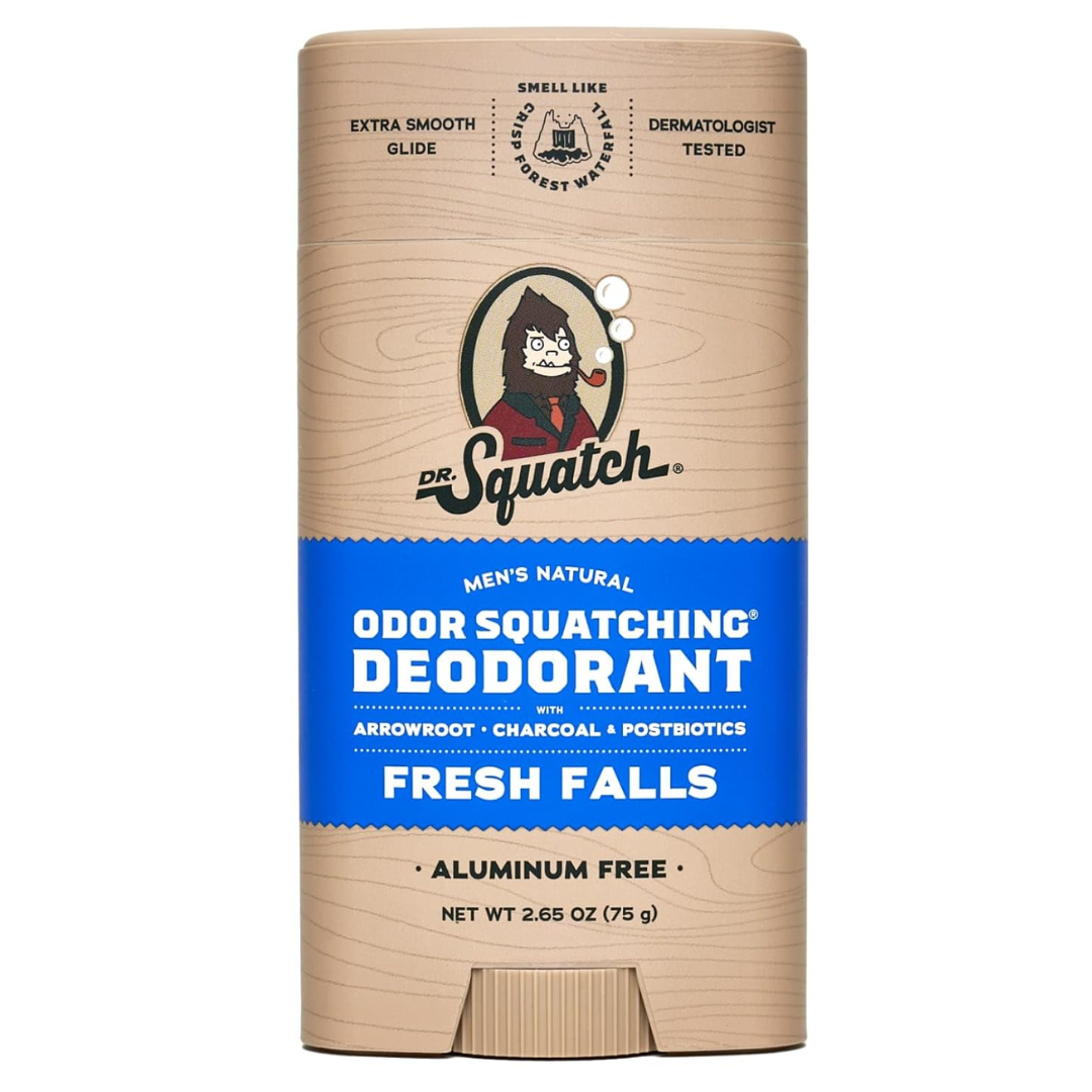 Dr. Squatch Men's Natural Odor Squatching Deodorant, 2.65 oz / 75 g
