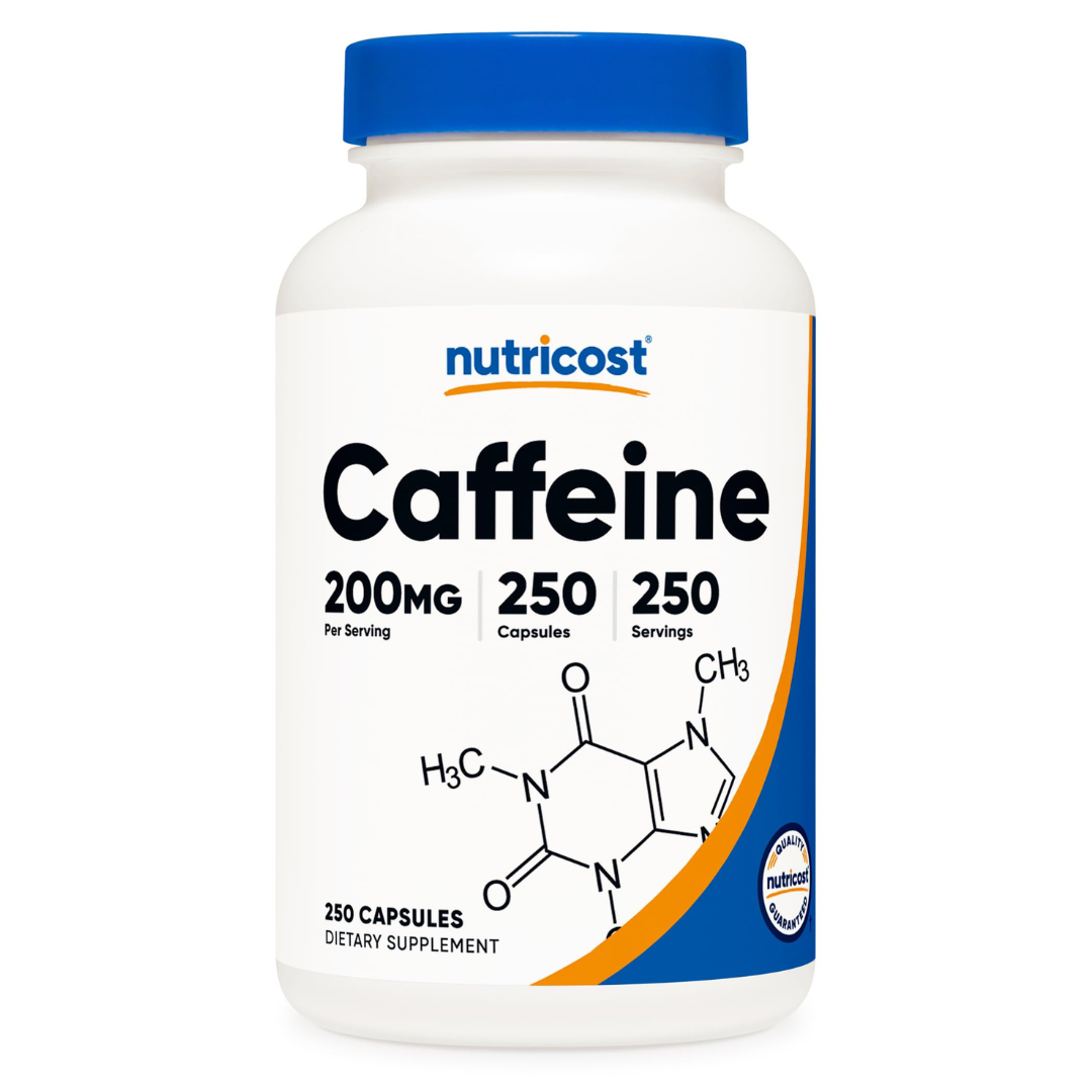 Nutricost Natural Caffeine 200mg, 250 Capsules