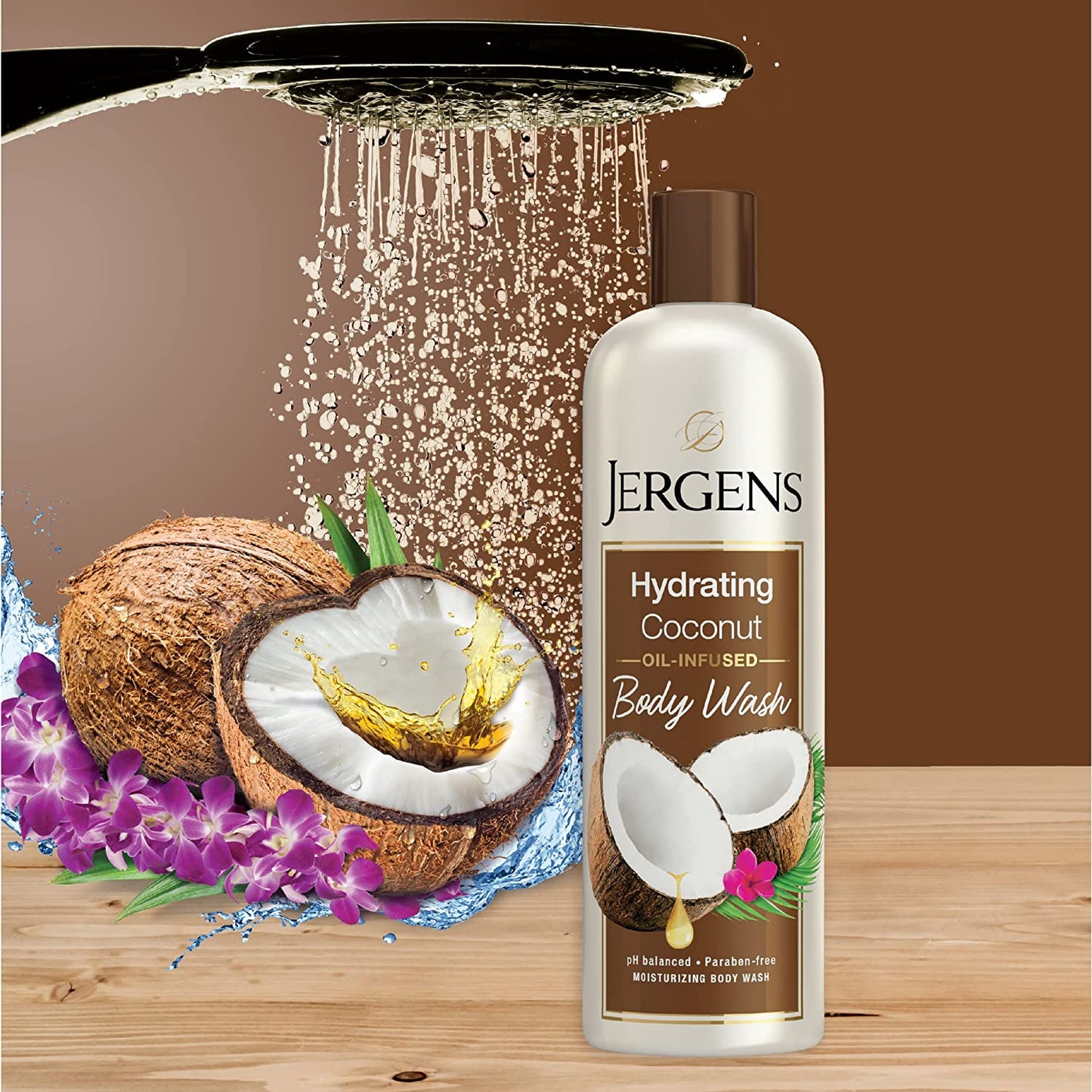 Jergens Hydrating Coconut Oil-Infused Moisturizing Body Wash, 22 fl.oz / 650ml