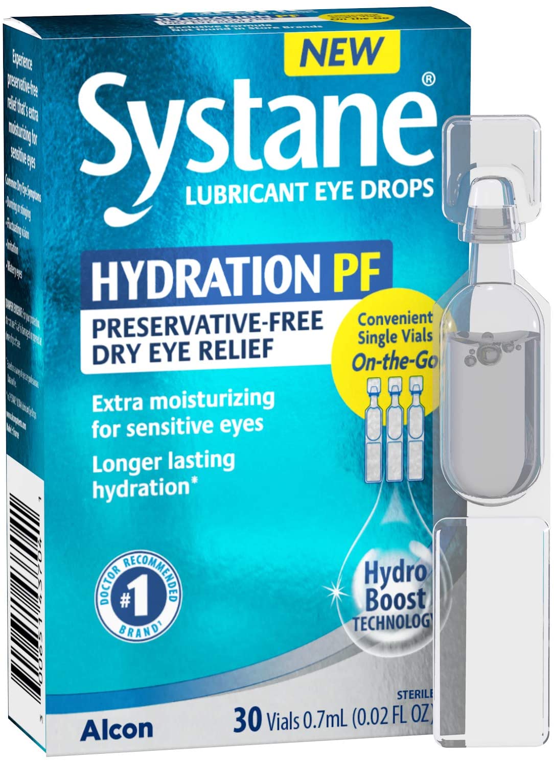 Systane Hydration PF, Preservative-Free Dry Eye Relief Lubricant Eye Drops, 30 Count Vials