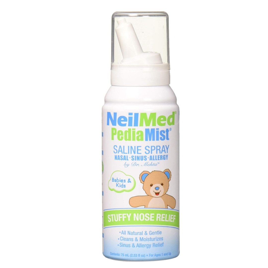 NeilMed PediaMist Saline Spray For Babies And Kids For Ages 1 And Up, 75ml / 2.53 fl oz