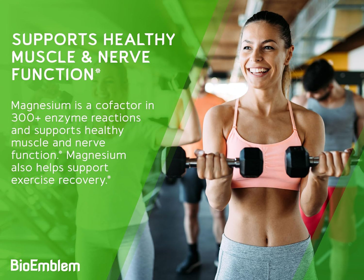 BioEmblem Triple Complex Magnesium 300mg Supplement 90 Veggie Caps