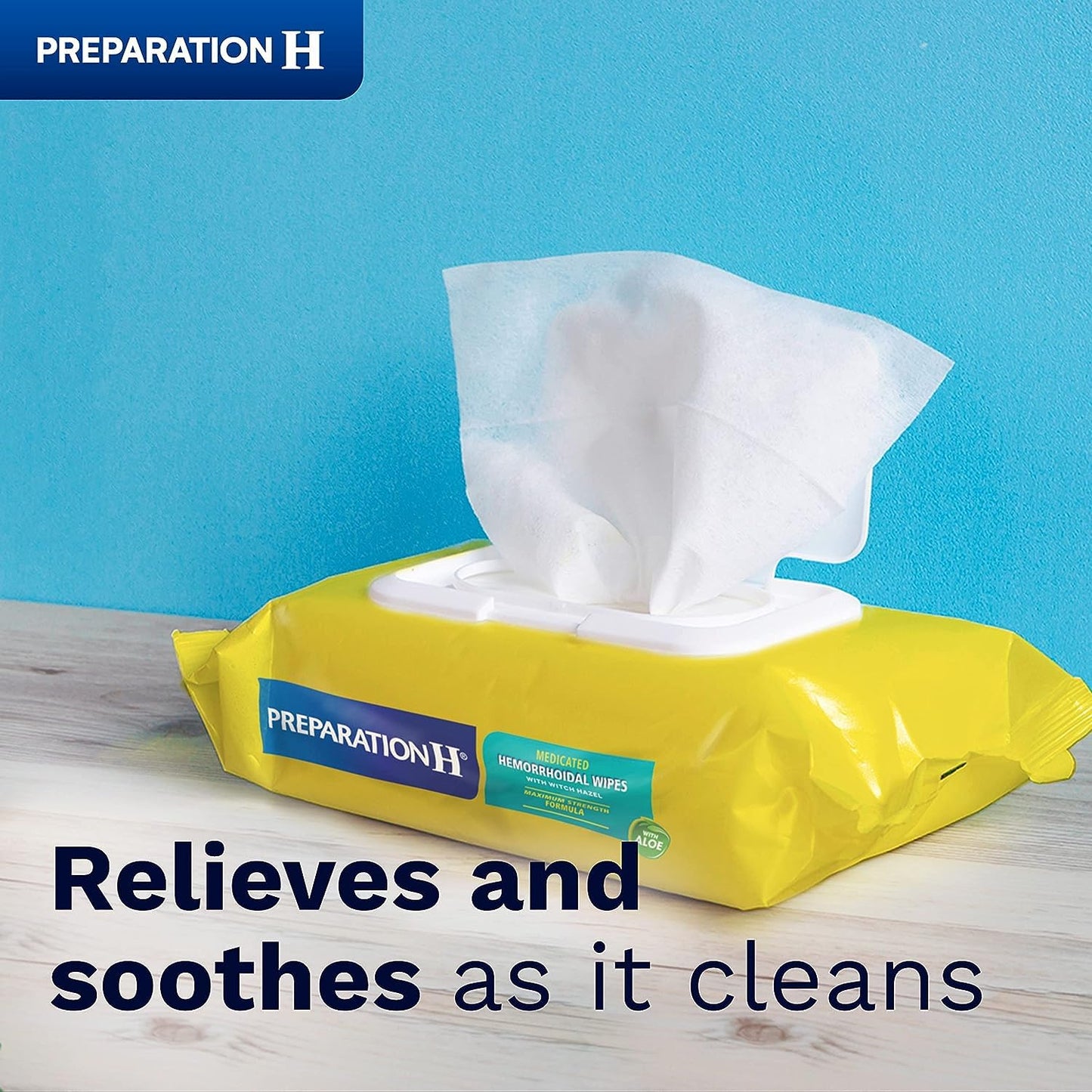 Preparation H Medicated Hemorrhoidal Wipes with Witch Hazel 60 Wipes