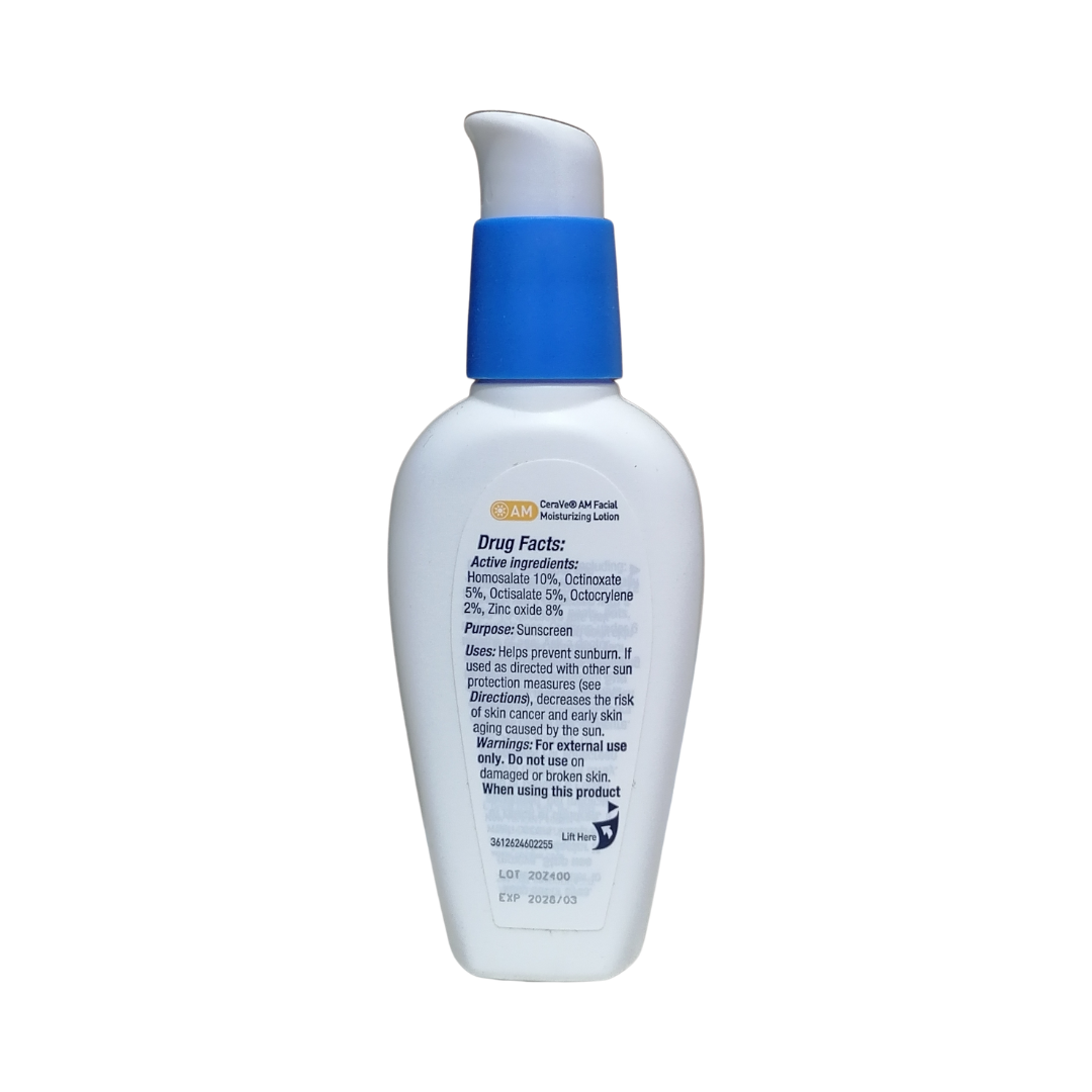 CeraVe AM Facial Moisturizing Lotion with Sunscreen SPF 30, 2 oz / 60 ml