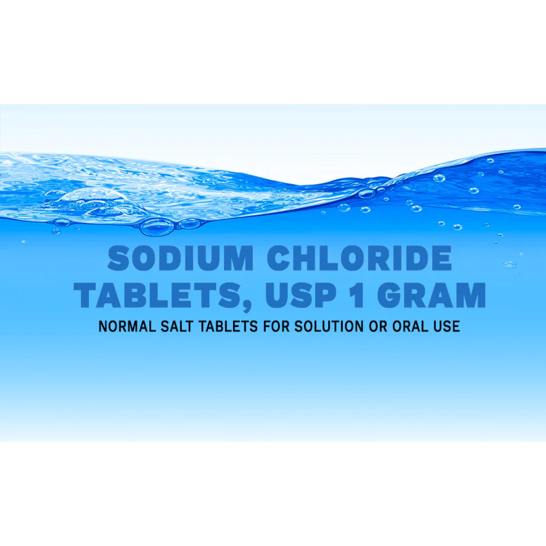 Safrel Sodium Chloride Normal Salt Tablets USP 1 gram for Solution or Oral Use 300 Tablets