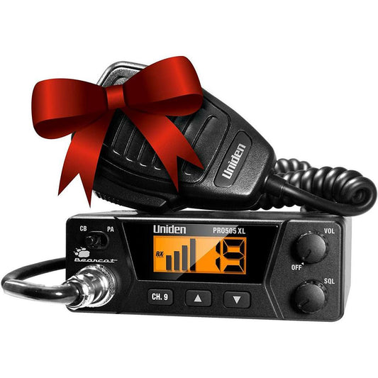 Uniden PRO505XL 40-Channel CB Radio, Pro-Series, Compact Design, Instant Emergency Channel 9, Black