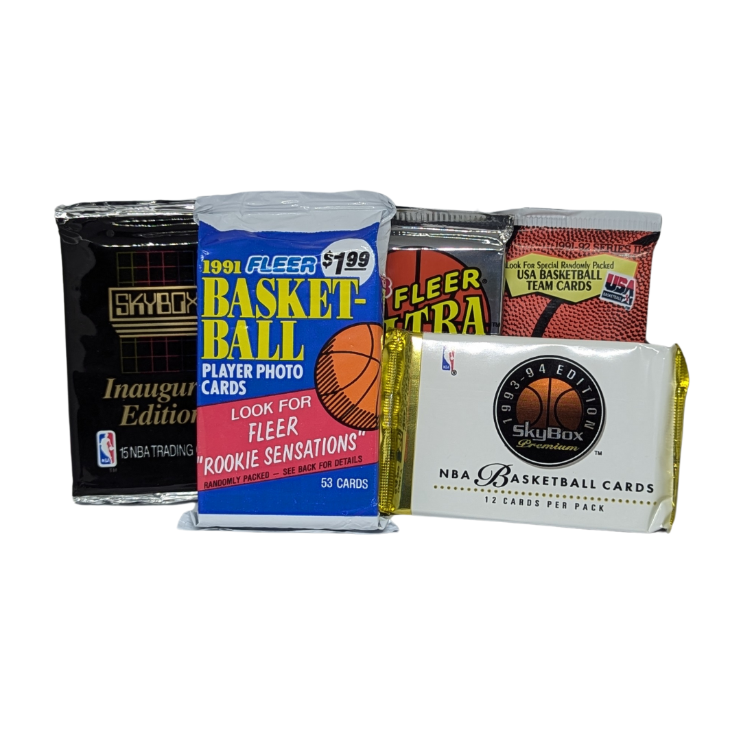 Basketball Vintage Photo/Trading Cards Collectible , 5 Pack Set