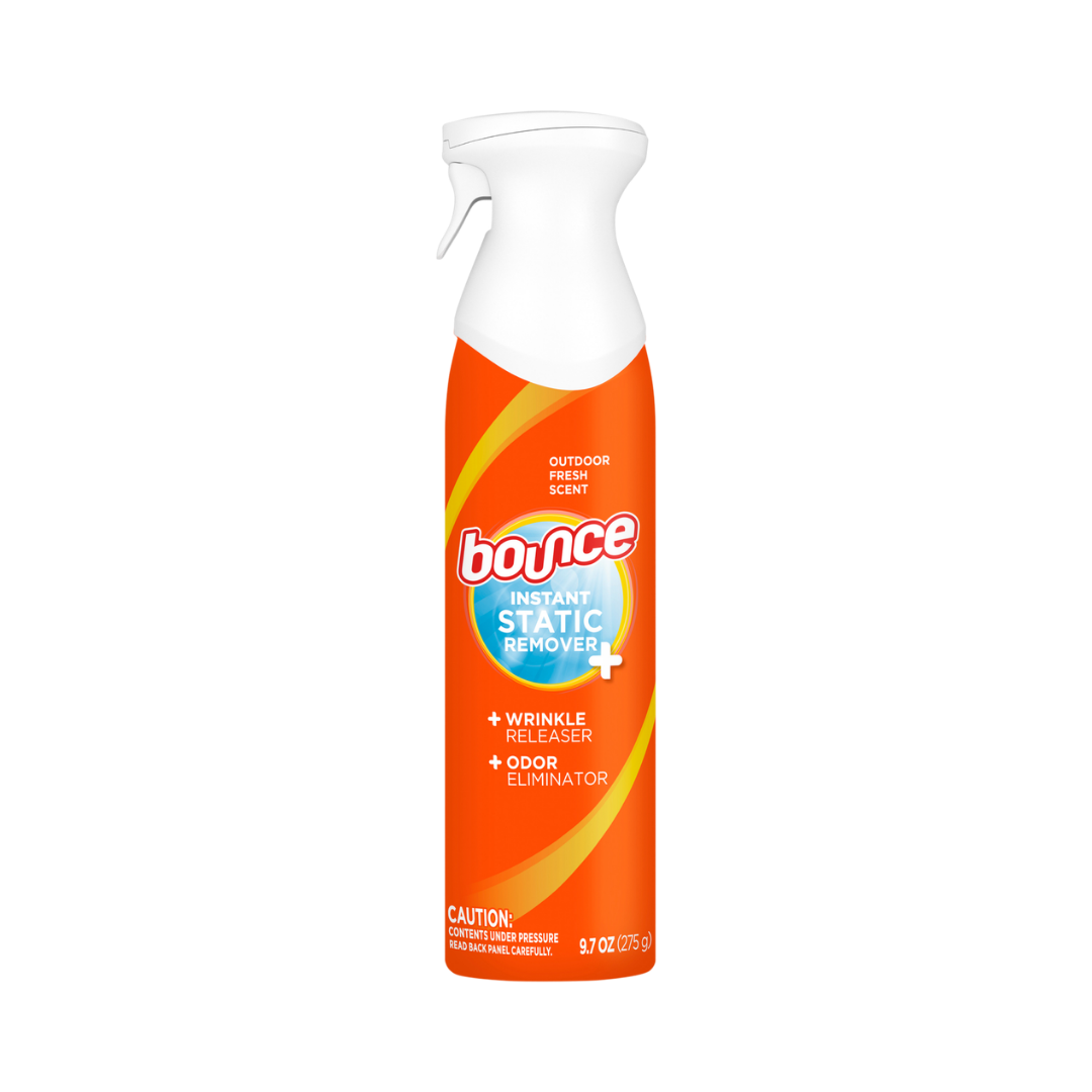 Bounce Instant Fabric Static Remover Outdoor Fresh Scent, 9.7 oz / 275 g