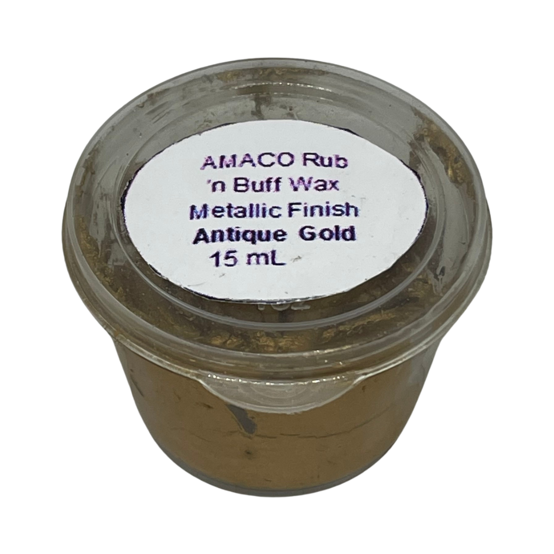 Trial Size Amaco Rub 'n Buff Wax Metallic Finish, 15 ml