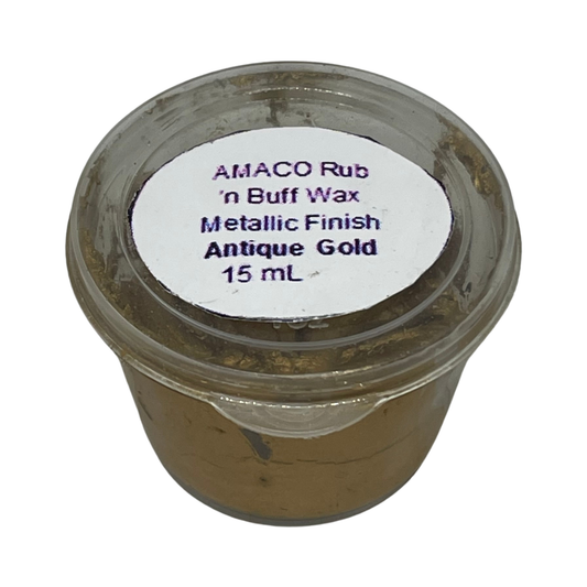 Trial Size Amaco Rub 'n Buff Wax Metallic Finish, 15 ml