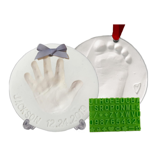 Baby Handprint Footprint Keepsake Ornament Kit (Makes 2)