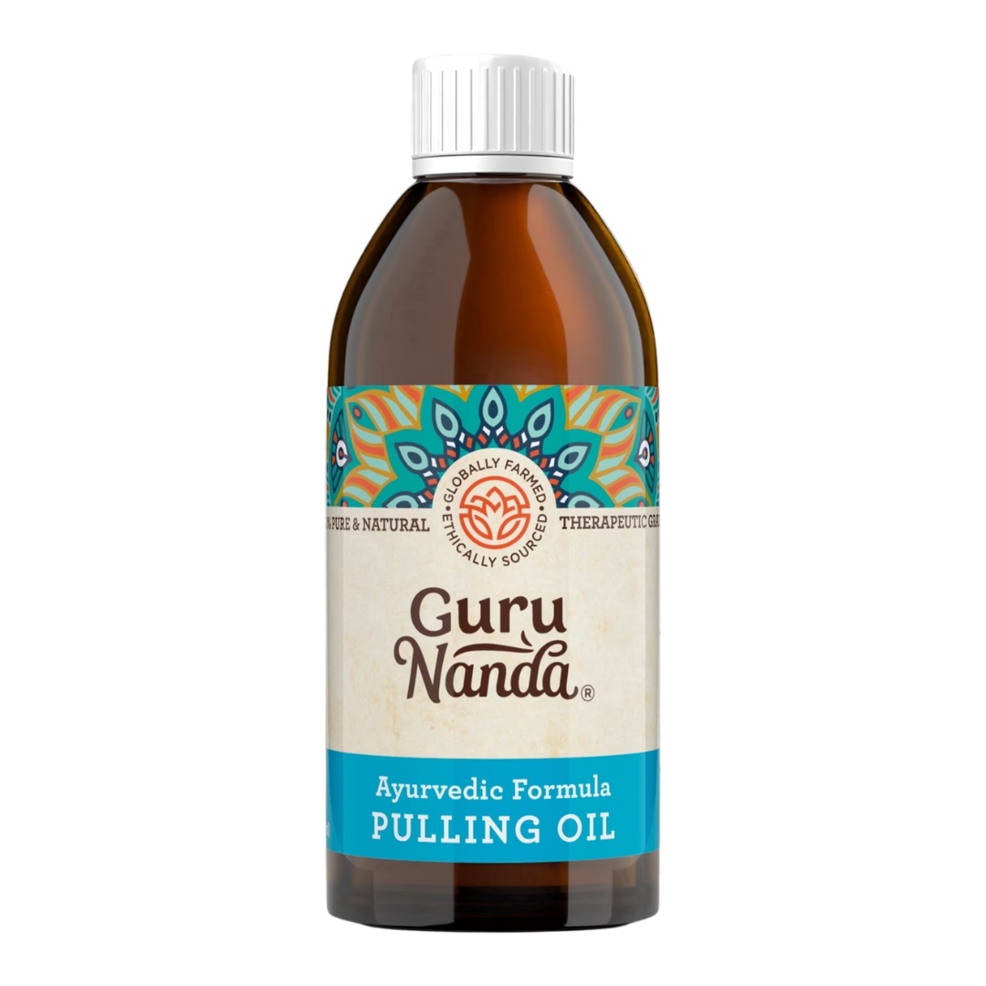 Guru Nanda Ayuverdic Teeth Whitening Formula Pulling Oil, 8.45 oz / 250 ml