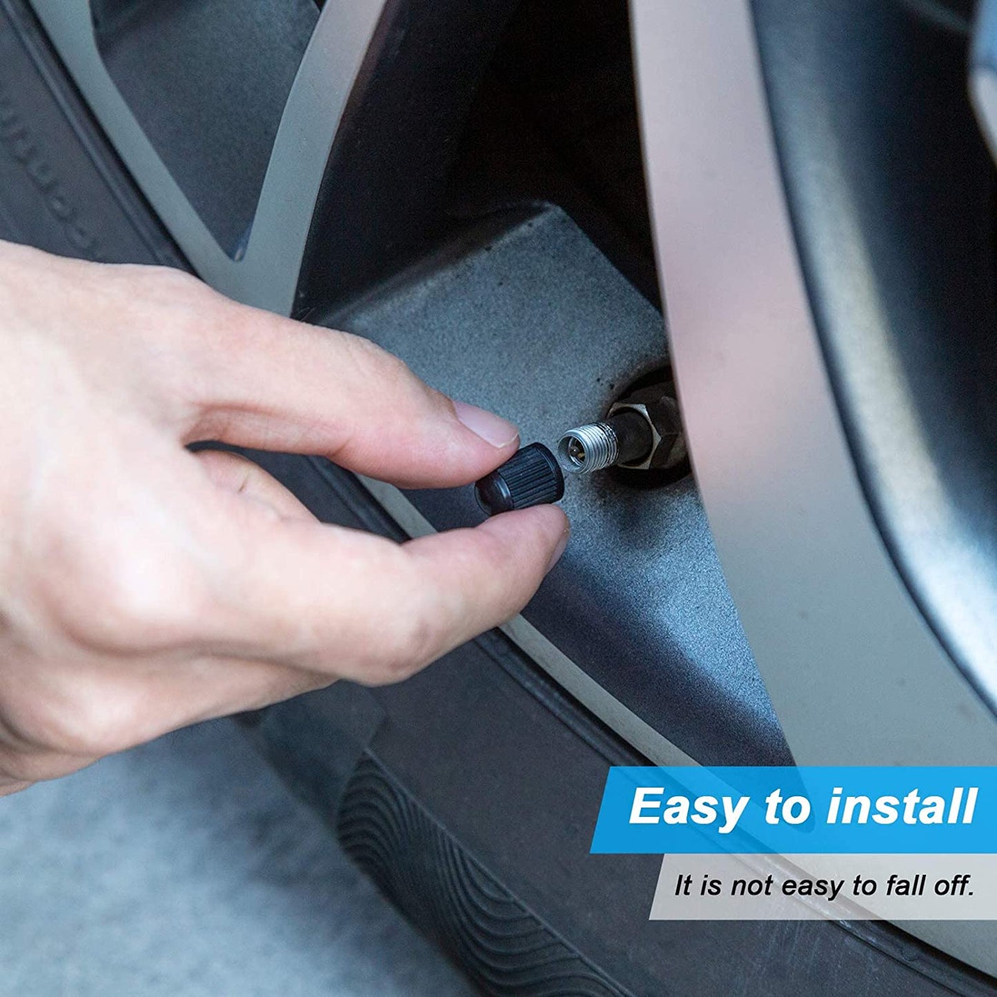 Tire Valve Cap With O Rubber Ring Universal Stem Covers Easy To Operation - 25pcs
