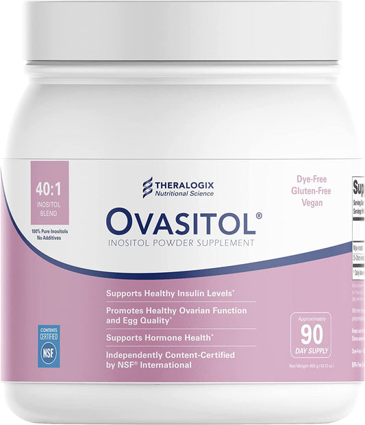 Theralogix Ovasitol Inositol Powder Supplement Support Healthy Insulin Levels 90 Day Supply - 400g