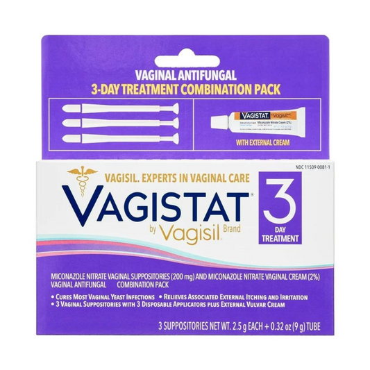 Vagisil Vagistat 3 Day Treatment Combination Pack with External Cream 0.32 Oz / 9g tube